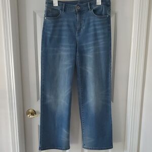 J. Jill High-Rise Full Leg Blue Denim Jeans Size 8P